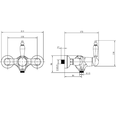 Смеситель для душа Boheme Tradizionale Chromo 264 Хром