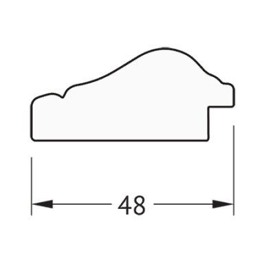 Зеркало Evoform Definite 72х52 Бусы золотые
