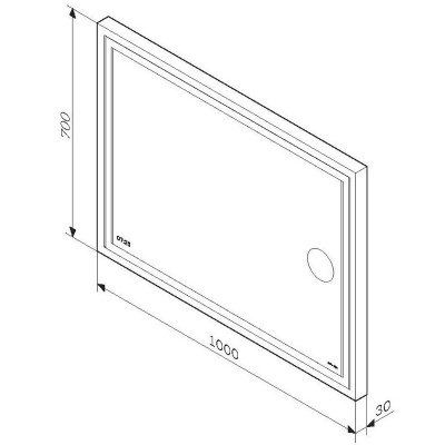 Зеркало AM.PM Gem 100 M91AMOX1003WG с подсветкой с механическим выключателем Зеркало AM.PM Gem 100 M91AMOX1003WG с подсветкой с механическим выключателем