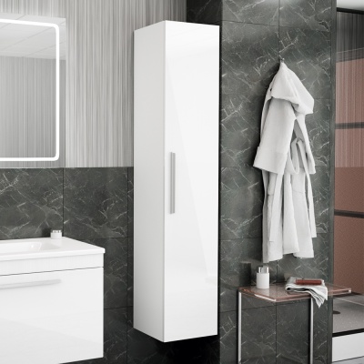 Шкаф пенал Diborg Leonie 35 77.1300 подвесной Белый глянец