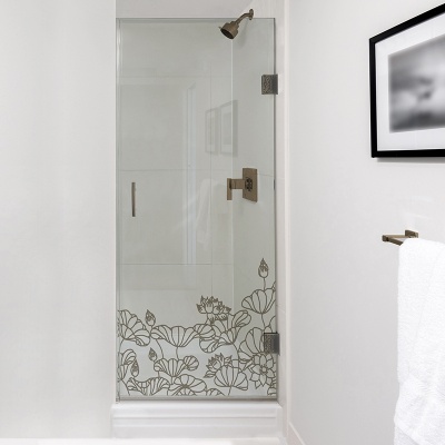 Душевая дверь в нишу Bronze de Luxe SEM-01P 70 Прозрачное стекло, петли бронза классические