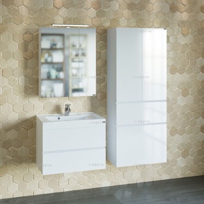 Тумба с раковиной СанТа Марс 65 700251 подвесная Белая