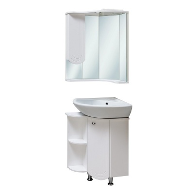 Мебель для ванной Runo Бис 55 угловая Белая