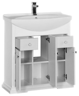 Тумба под раковину Aquanet Лагуна 75 175299 Белая