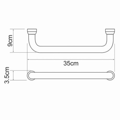 Поручень для ванны WasserKRAFT K-1066 Хром