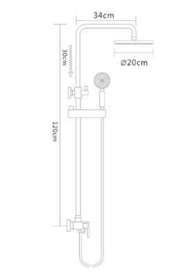 Душевая система Frap F243 Хром Белая
