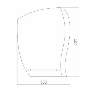 Зеркало Mixline Престиж Дуэт 55 525388 с полкой с декоративной тонировкой