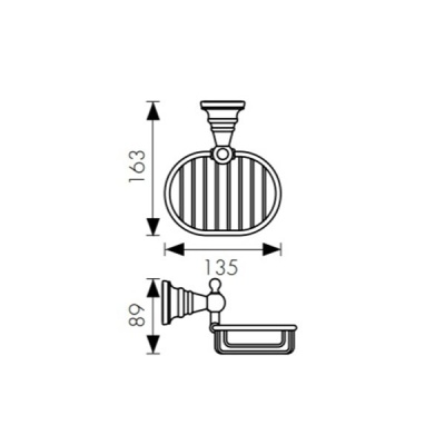 Мыльница Kaiser KH-4204 Бронза