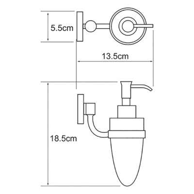 Дозатор для жидкого мыла WasserKRAFT Rhein K-6299 Хром