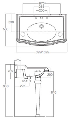 Раковина Simas Arcade AR 864 Белая