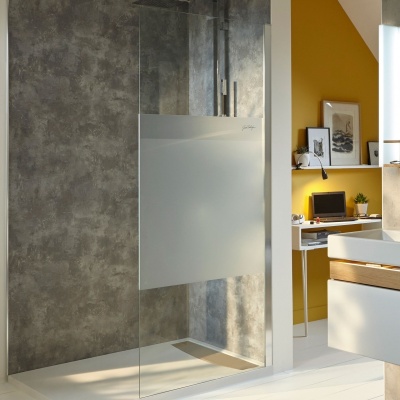 Душевая перегородка Jacob Delafon Contra 100 E22WD100-GA профиль Хром стекло матовое