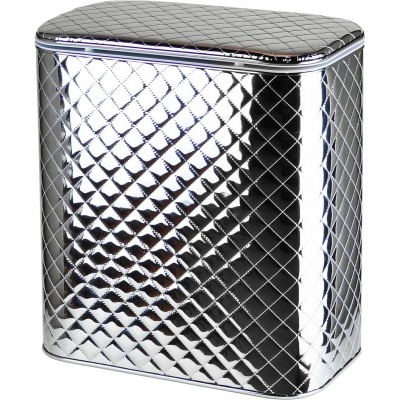 Корзина для белья Cameya Стеганая HC-B большая Серебро, кант хром
