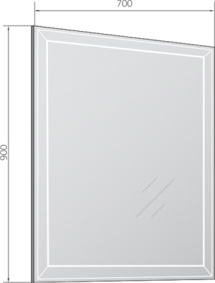 Зеркало Marka One Mix Classic 2 70 С подсветкой