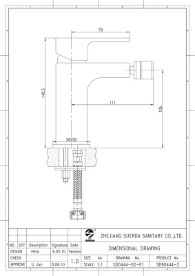 Смеситель для биде Aquanet Cubic SD90444-2 Хром