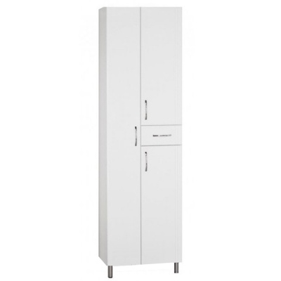 Шкаф пенал Style Line Эко Стандарт 54 с бельевой корзиной Белый