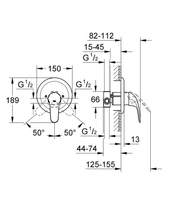 Смеситель для душа Grohe Euroeco New 32742000 Хром