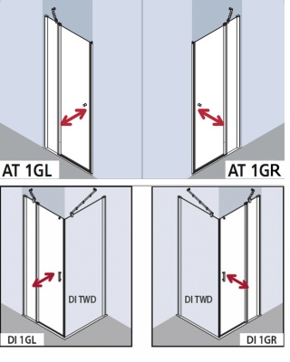 Душевая дверь Kermi Atea AT 1GL 12018VAK 1GL