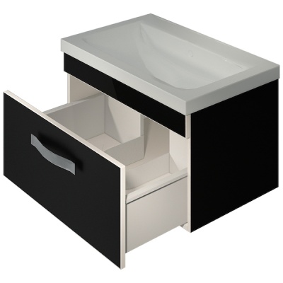 Тумба под раковину Какса-А Хилтон 70 003862 подвесная Черная