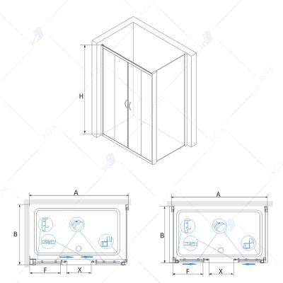 Душевой уголок RGW Passage PA-41 200x100 профиль Хром стекло прозрачное