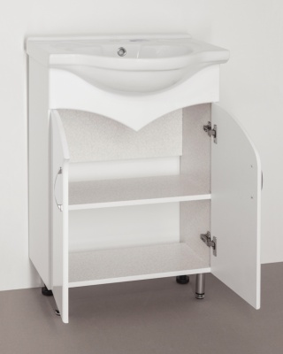 Тумба под раковину Style Line Эко Стандарт 15 Байкал 60 Белый глянец