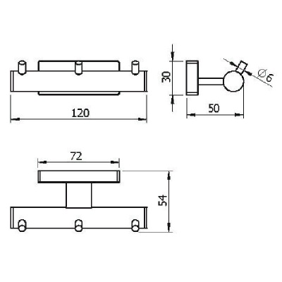 Крючок Langberger Alster 10933B Хром