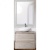 Комплект мебели для ванной BelBagno SET-KRAFT-600-RGB-C-BB344-LOY-GRT-600/800 с зеркалом и смесителем Rovere Galifax Bianco, столешница - Cemento (без нанесения узора)