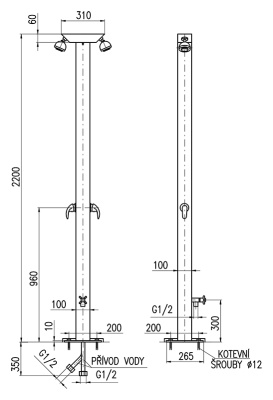 Душевая панель Rav Slezak Z2110 хром