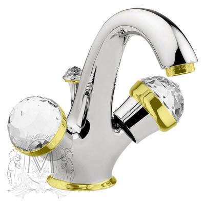 Смеситель для раковины Migliore Axo ML.AXO-634F Хром Золото