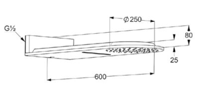 Верхний душ Kludi A-Qa 6488005-00 Хром