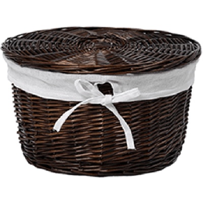 Корзина для белья WasserKRAFT Donau 26x26x11 WB-530-M Коричневая
