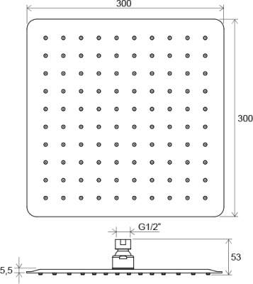Верхний душ Ravak 982 Хром