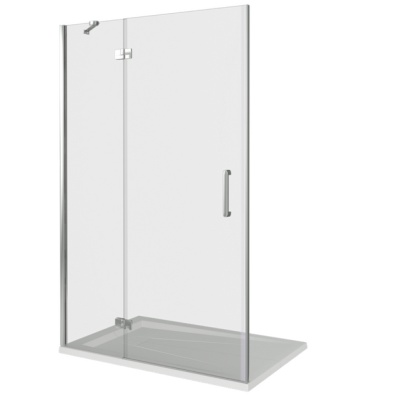 Душевая дверь в нишу Good Door Saturn WTW-140-C-CH 140 L профиль Хром стекло прозрачное