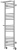 Водяной полотенцесушитель Terminus Аврора П22 300x1200 4660059582177 с полкой Хром