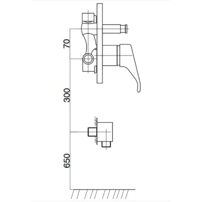 Смеситель для душа GPD Kalipso MKB20 Хром