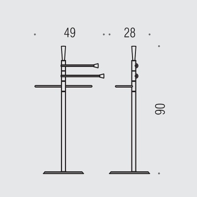 Напольная стойка Colombo Design Isole pantane B9403.000 Хром