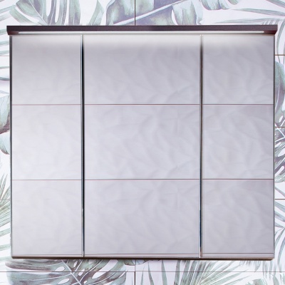 Зеркальный шкаф Бриклаер Кристалл 75 с подсветкой Ясень Анкор темный