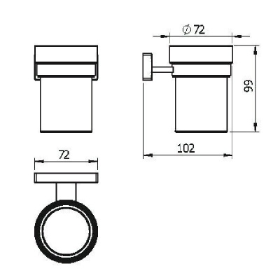 Стакан для зубных щеток Langberger Alster 10911A Хром Стакан для зубных щеток Langberger Alster 10911A Хром