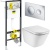 Комплект унитаза Roca The Gap 34647L000 с инсталляцией Viega Prevista Dry 792855 с сиденьем Микролифт и клавишей смыва Хром