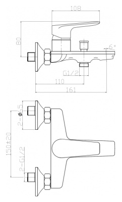 Смеситель для ванны WeltWasser Oder 403 10000001996 Хром