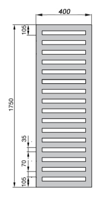 Полотенцесушитель Zehnder Metropolitan Bar MEPE-180-040/ID Белый