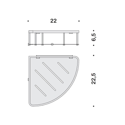 Угловая полка Colombo Design Angolare B9642 Хром