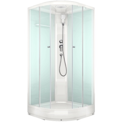 Душевая кабина Domani-Spa Delight 99 90x90 DS01D99LWCl00 профиль Белый задние стенки Белые