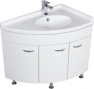 Тумба под раковину Aquanet Корнер 89 158825 R Белая
