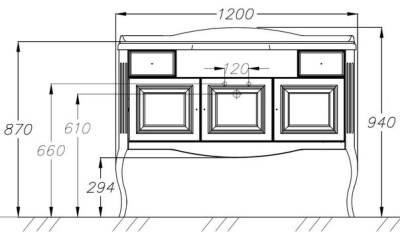 Тумба под раковину Opadiris Лаура 120 Z0000009324 Белая матовая с золотой патиной ручки Swarovski Золото