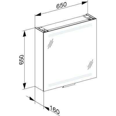 Зеркальный шкаф Keuco Edition 300 65 30201 171201 с подсветкой Белый