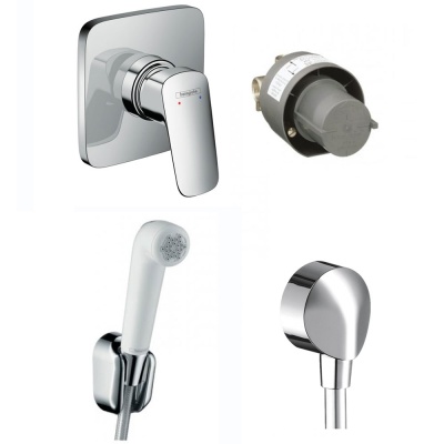 Гигиенический душ со смесителем Hansgrohe Logis 32127000 Хром