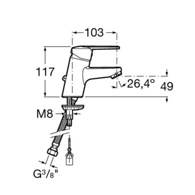 Смеситель для раковины Roca Victoria 5A3125C00 Хром