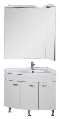 Тумба под раковину Aquanet Корнер 89 158825 R Белая