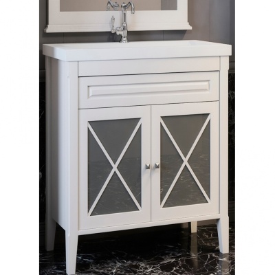 Комплект мебели для ванной Opadiris Палермо 75 Белый матовый