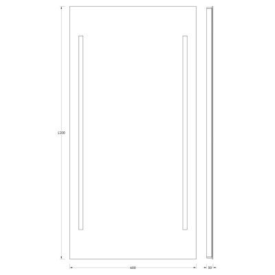 Зеркало Evoform Ledline 120х60 с подсветкой